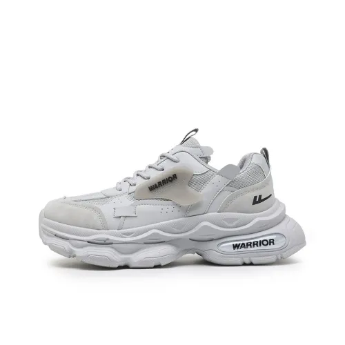 Warrior Height Increasing Wear Resistant Lightweight Slip Resistant Low Top Chunky Sneakers Men's Light Gray