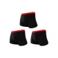3 Pack Black with Red Waistband