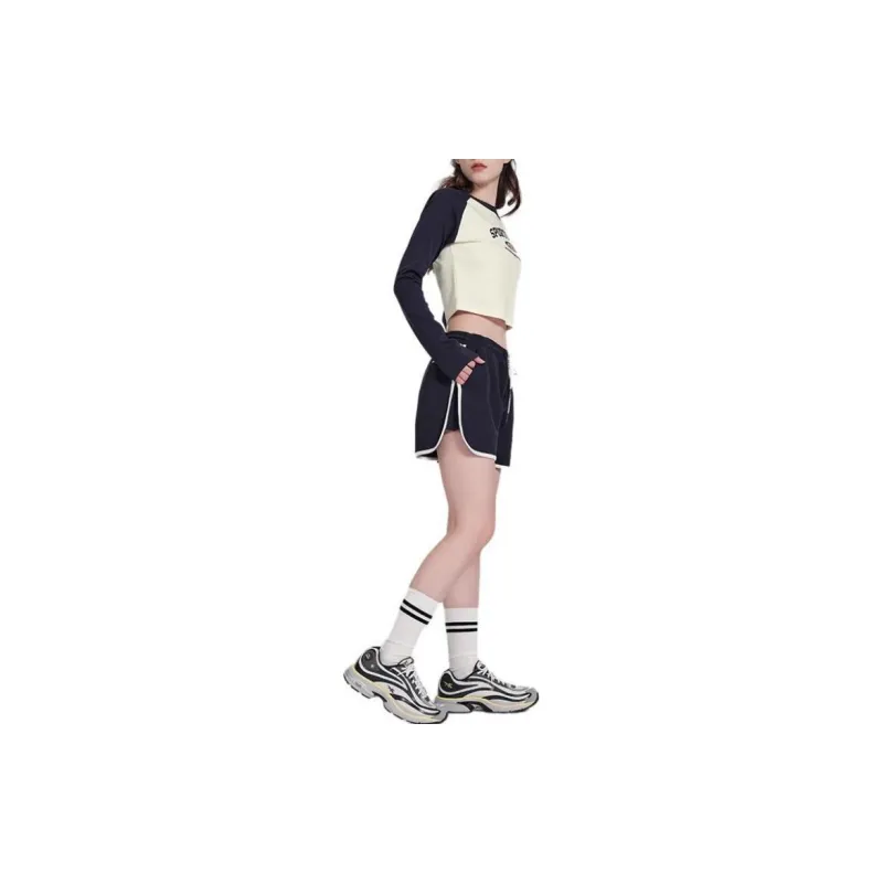 Reebok Raglan Sleeve T Shirt Women's Navy Blue-2