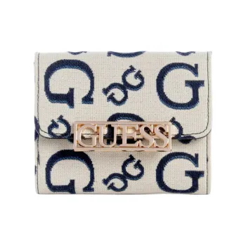 GUESS Canvas Wallet Women's White & Blue
