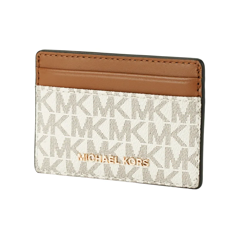 MICHAEL KORS Jet Set Canvas Wallet, Card Holder Women's Vanilla-2