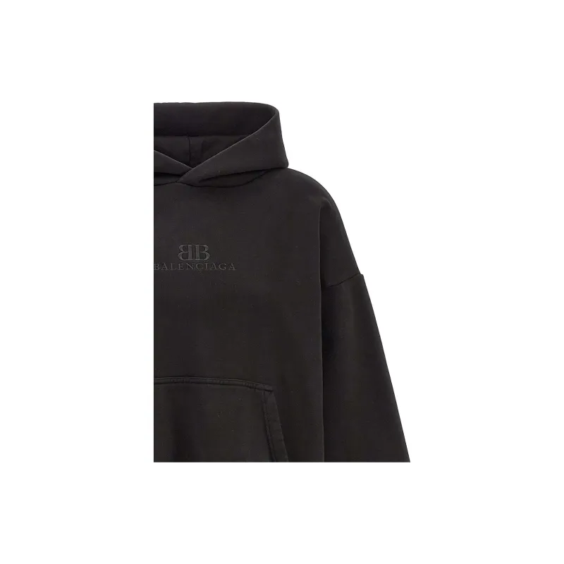 Balenciaga Bb Logo Embossed Hoodie-6