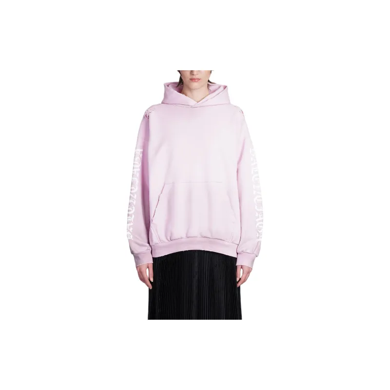 Balenciaga Logo Printed Distressed Hoodie-2