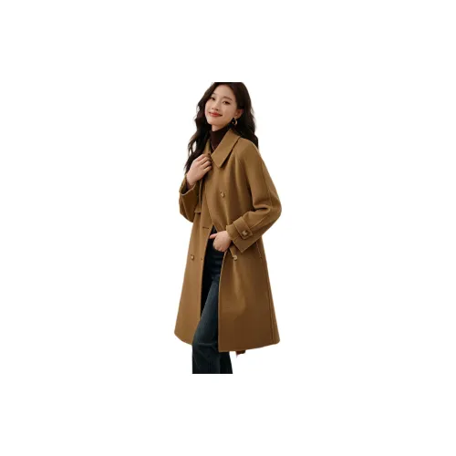 Mo Han Yi Mei Coats Women's Warm Camel