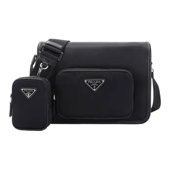 PRADA Recycled Nylon Bag Strap Crossbody Bag Shoulder Bag Regular Men's Black