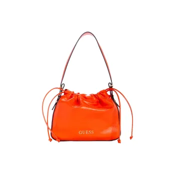 GUESS Artificial Leather Vagabond Handbag Shoulder Bag Small Size Women's Orange