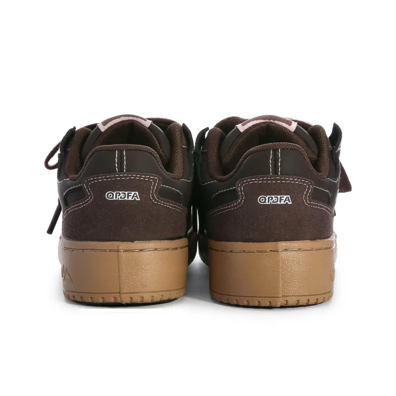 Lovely You Wear resistant And Lightweight Low Top Skateboard Shoes Women's Dark Brown-3