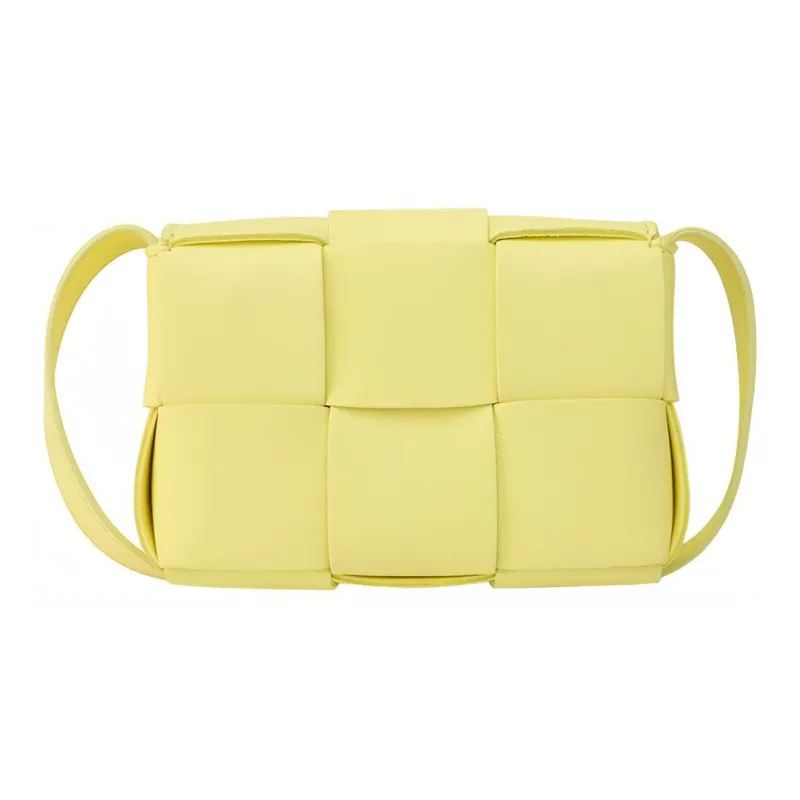 Bottega Veneta CASSETTE Sheepskin Tofu Bag, Pillow Bag, Crossbody Bag, Shoulder Bag Mini Women's Bright Yellow-5