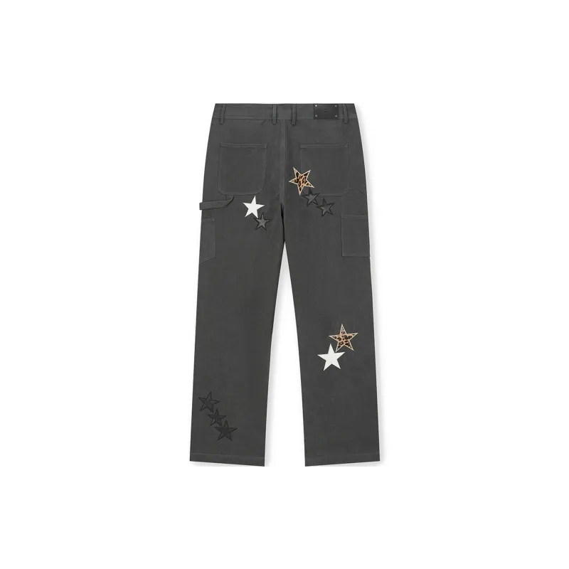 BONELESS Casual Pants Unisex Washable Ink Black-1
