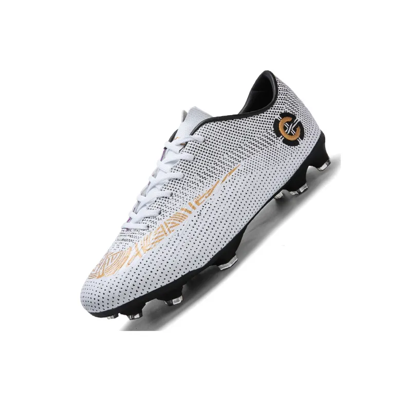 Prince McQueen FG Rubber Long Studs Artificial Ground Anti-Slip And Wear-Resistant Coverage Soccer Shoes Unisex Black-7