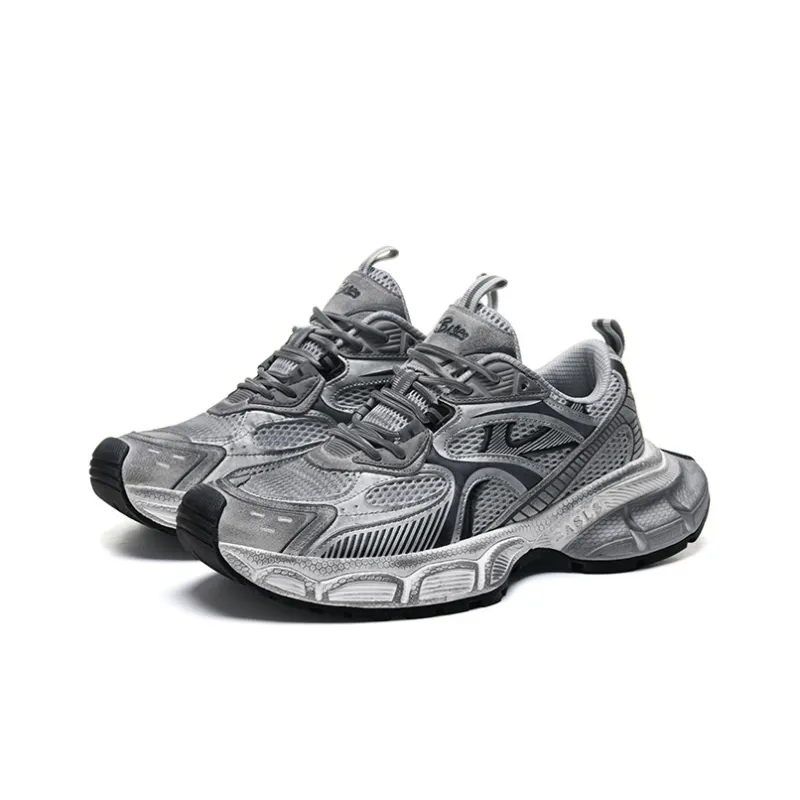BASLS Paris Style Distressed Shoes Slip Resistant Abrasion Resistant Breathable Low Top Chunky Sneakers Unisex-29