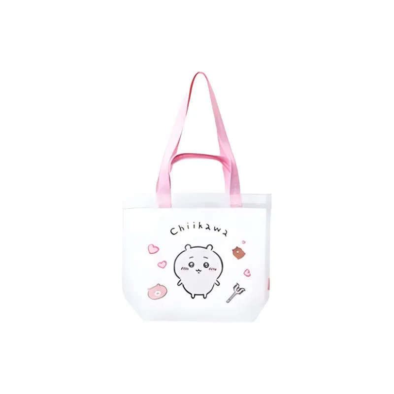 MINISO Chiikawa PVC Handbag Shoulder Bag Medium Size Unisex Pink/Blue/Yellow-0