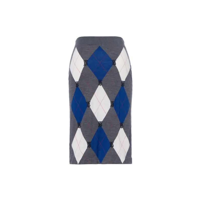 Burberry Casual Long Skirts Women's Medium Heather Gray-1