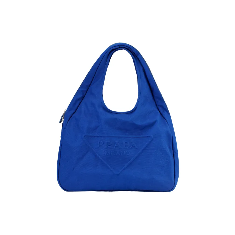 PRADA Hobo Canvas Hobo Bag Canvas Bag One Shoulder Handbag Regular Men's Cobalt Blue-0