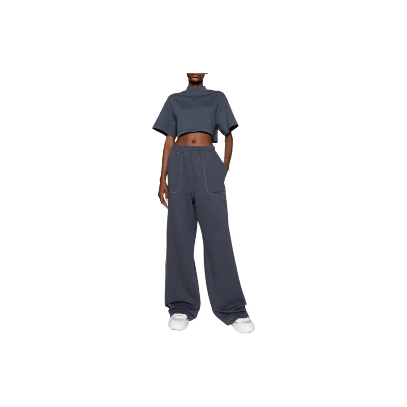 Reebok Logo-embroidered Cropped T-shirt-1