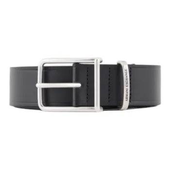 ARMANI EXCHANGEAE Polyurethane Leather Belts Men's Black Width: 3cm