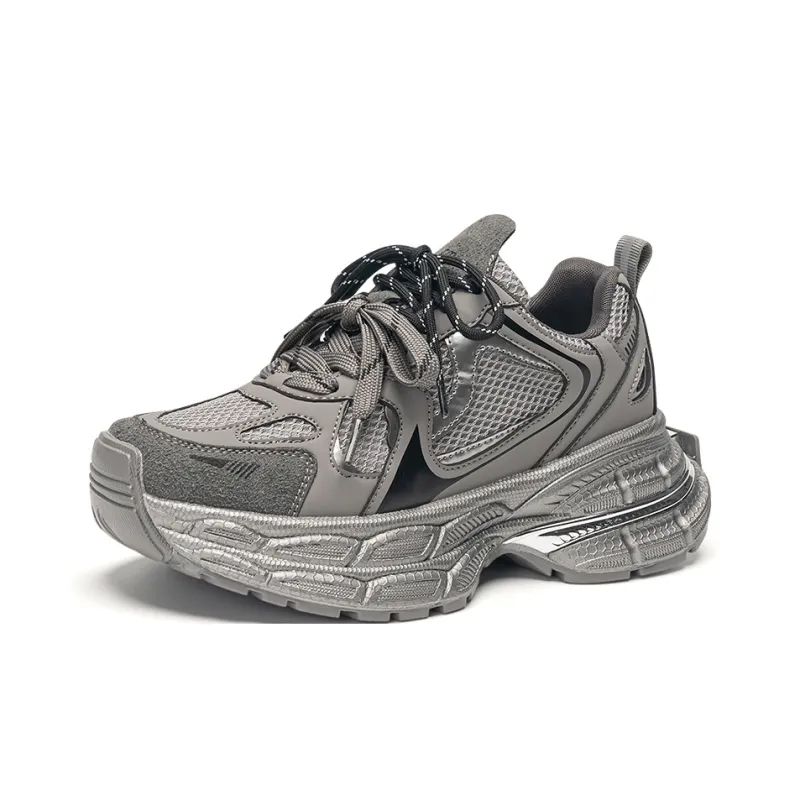 EXULL Q Low Top Chunky Sneakers Women's Gunmetal-1