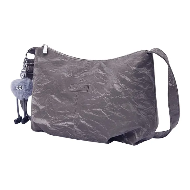 SEM/R PU Dumpling Bag, Crossbody Bag Tubas Women's Gray Tone/Ecru-1