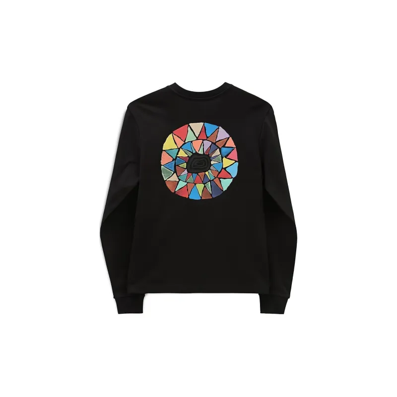 Vans Set in Sleeve T Shirt Women's Black-1
