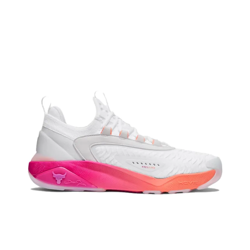 Under Armour Project Slip Resistant And Breathable Low Top Training Shoes Men's White Red-1