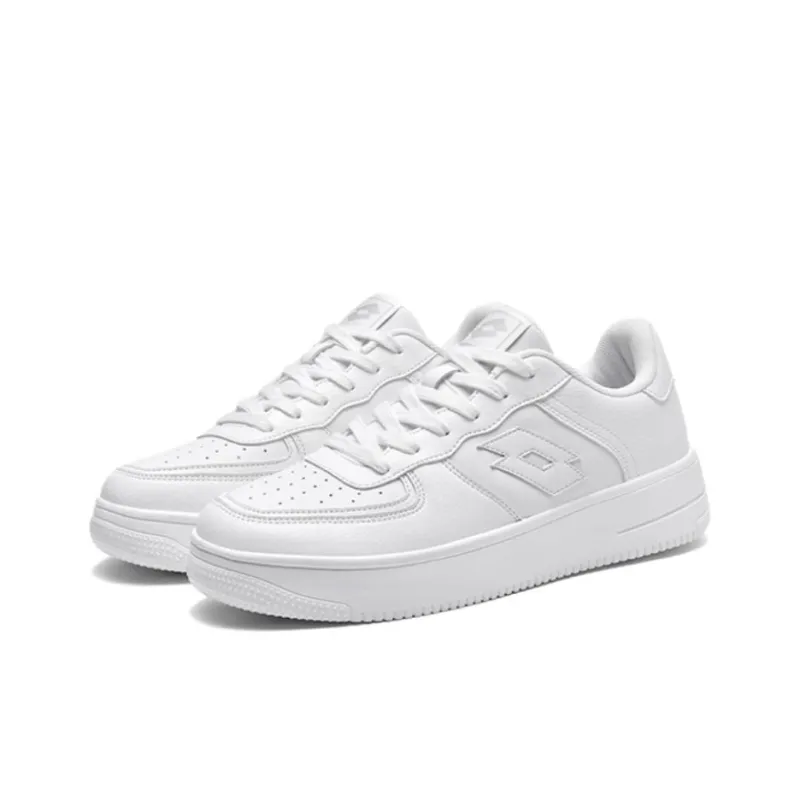 LOTTO Anti Slip Wear Resistant Low Top Skateboard Shoes Unisex White-1