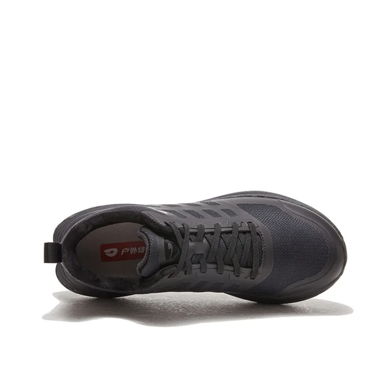 HOT POTATO Warm Cushioning Lightweight Slip Resistant Low Top Casual Trekking Shoes Unisex Warrior Black-2