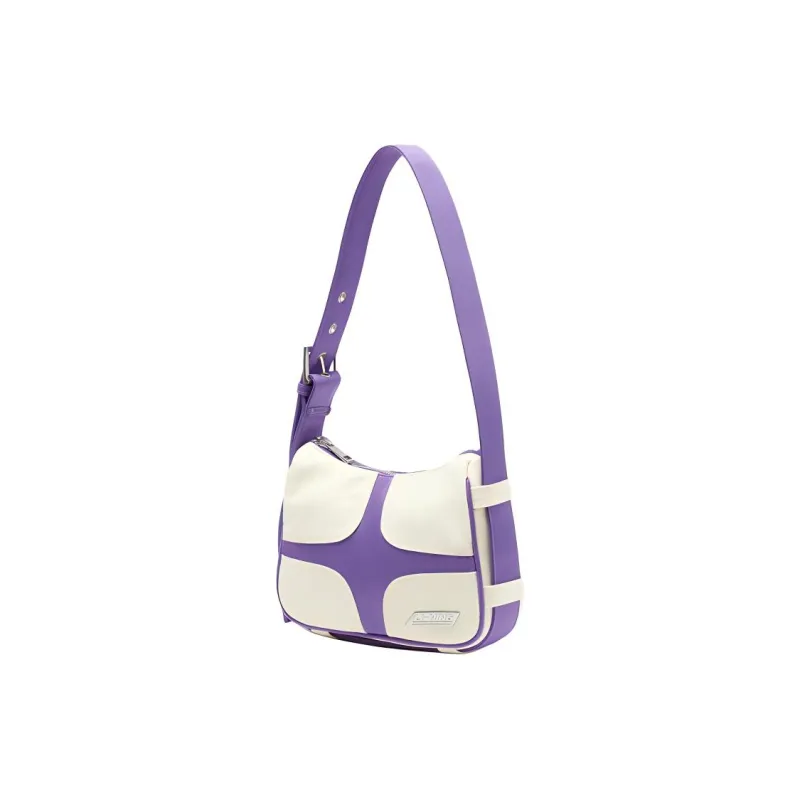 LiNing Polyamide With Nylon Handbag, Shoulder Bag Regular Women's White Purple-1