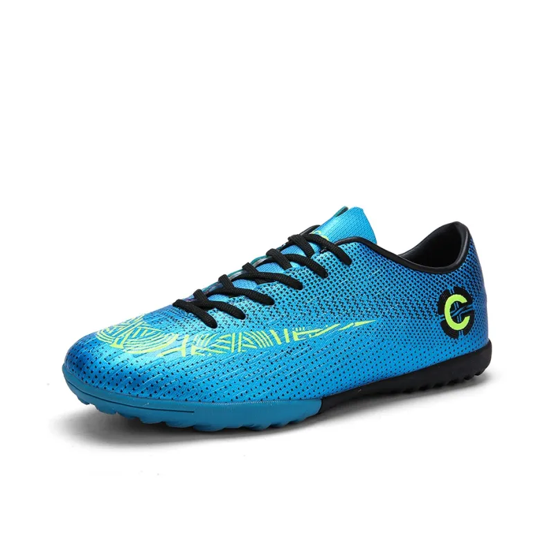 Prince McQueen FG Rubber Long Studs Artificial Ground Anti-Slip And Wear-Resistant Coverage Soccer Shoes Unisex Black-37