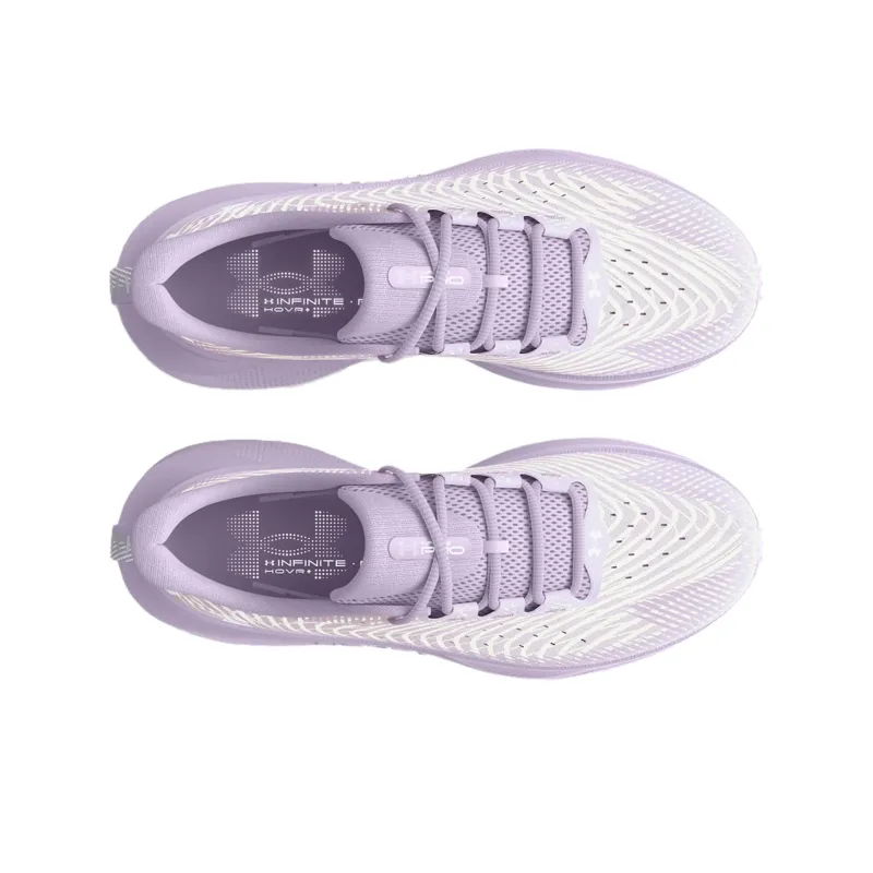 Under Armour Infinite Pro Anti Slip Wear Resistant Low Top Running Shoes Women's Purple White-2