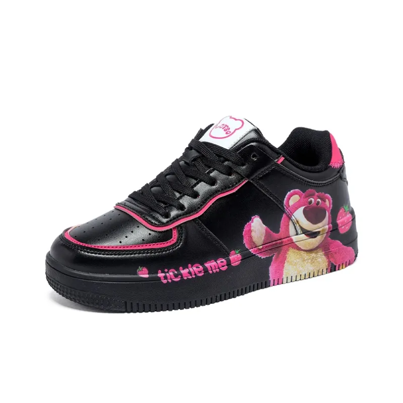 Disney Strawberry Bear Series Abrasion Resistant Breathable Slip Resistant Low Top Skateboard Shoes Women's-16