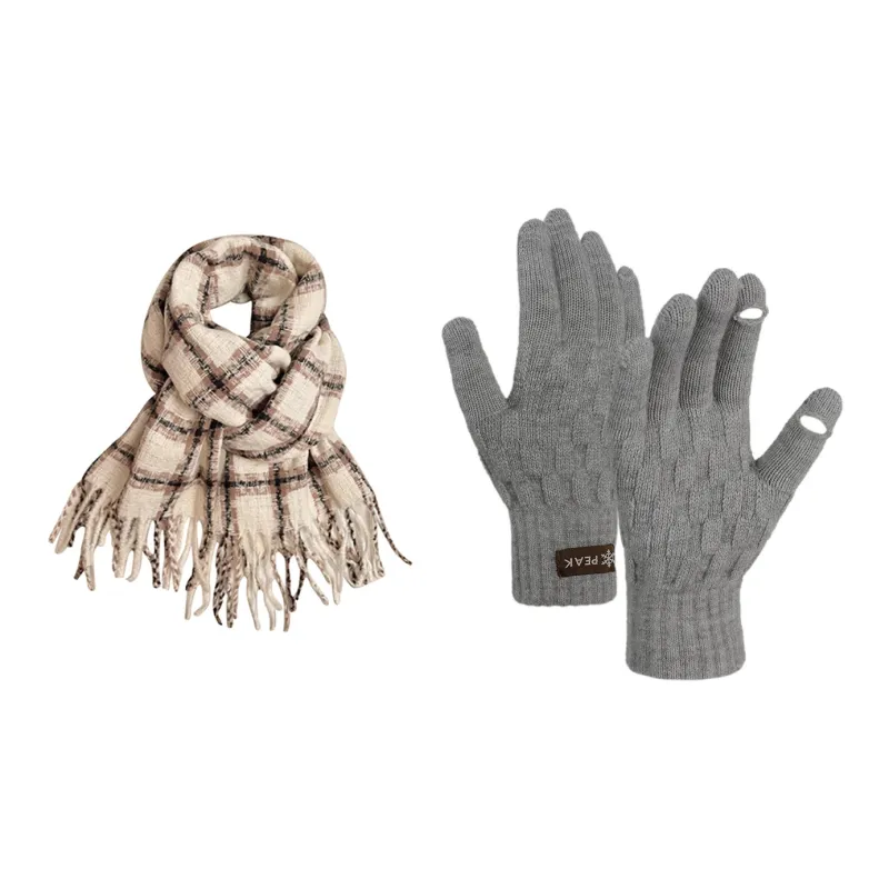 PEAK Acrylic Polyamide Polyester Knit Gloves Unisex-17