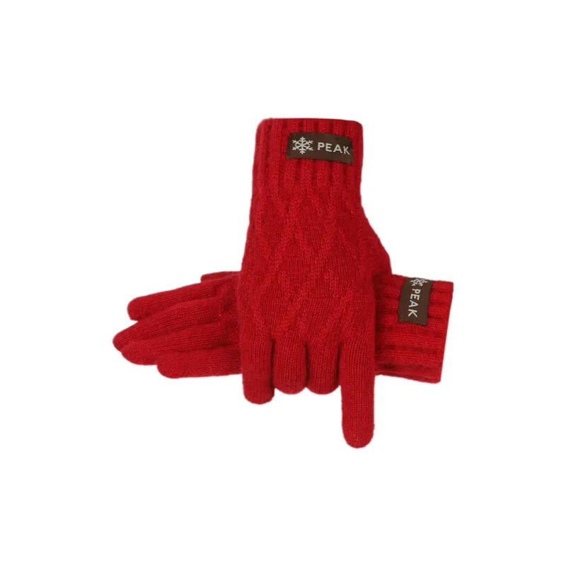 PEAK Acrylic Polyamide Polyester Knit Gloves Unisex-12