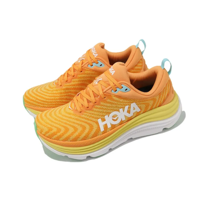 HOKA ONE ONE Gaviota 5 Anti-Slip Wear-Resistant Low-Top Casual Running Shoes Men's Yellow-1