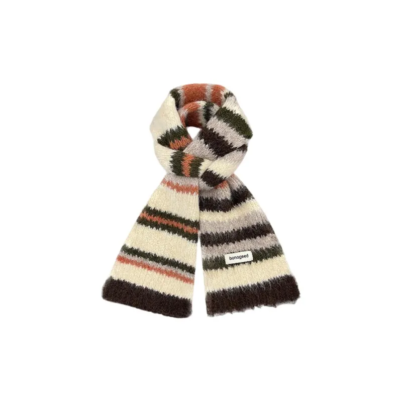 JEANSWEST Wool Blend Knit Scarves Unisex-5