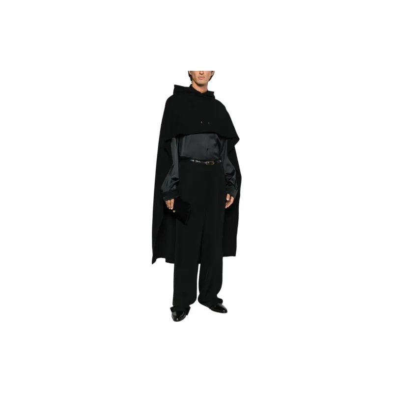 SAINT LAURENT Drawstring Hooded Cape-2
