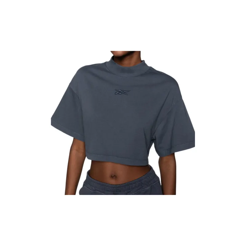Reebok Logo-embroidered Cropped T-shirt-3