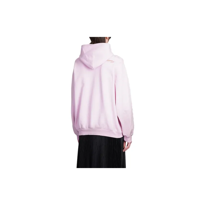 Balenciaga Logo Printed Distressed Hoodie-3