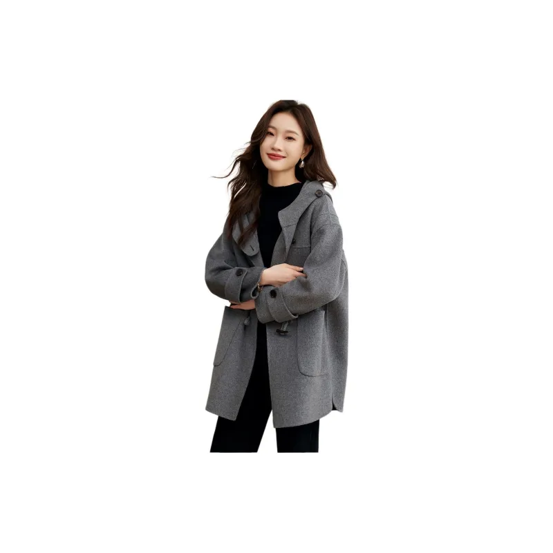 Mo Han Yi Mei Coat Women's Medium Gray-1