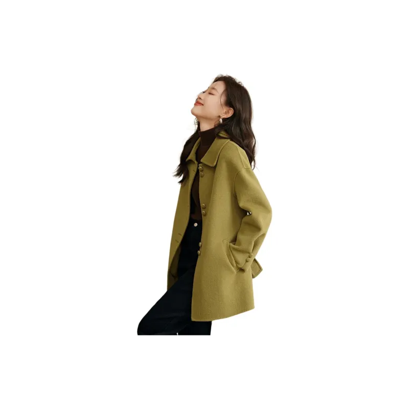 Mo Han Yi Mei Coat Women's Autumn Green Yellow-1