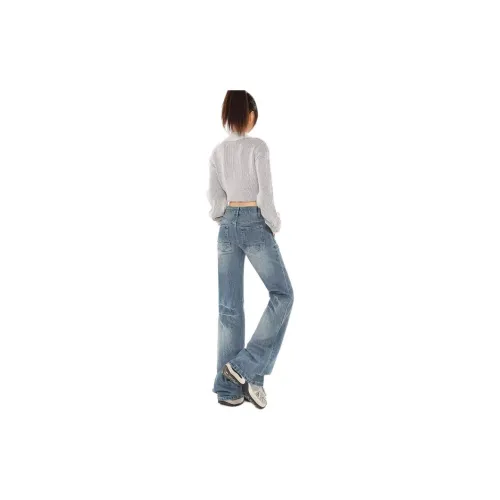 YINLEI Jeans Women's Vintage Blue