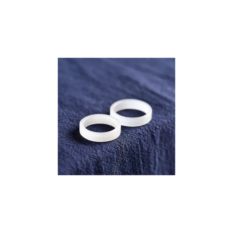 Zhen Yu Zhen Pin Hetian Jade Rings White Jade/Pale Greenish White Jade Unisex-5