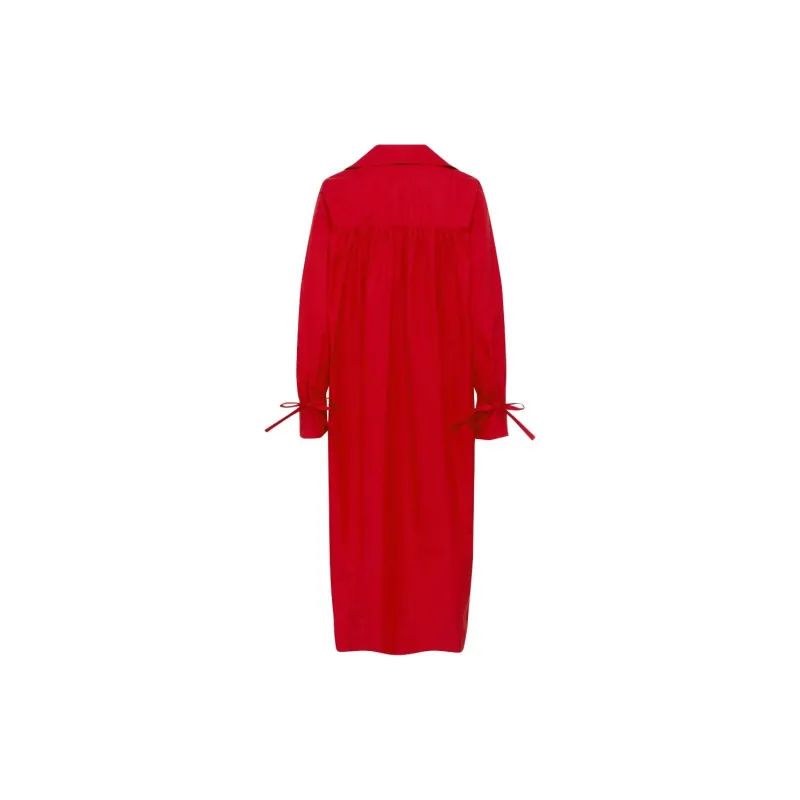 MaxMara Long Sleeved Dress Women's Red-1