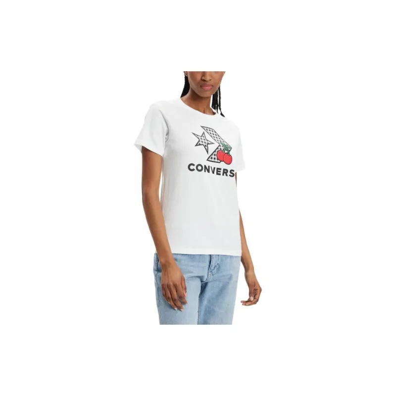 Converse T-Shirts Women's White-1