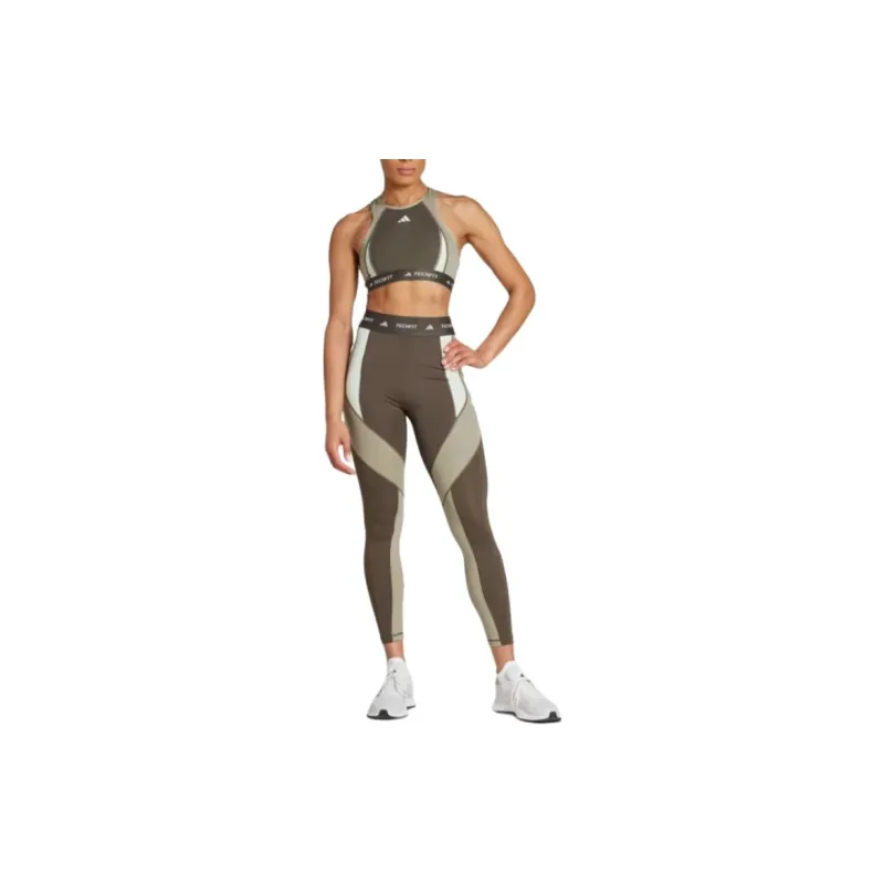 Adidas Free Shipping With AdiClub Techfit Medium-Support High-Neck Colorblock Bra-2