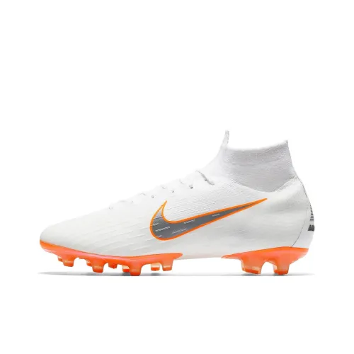 Nike Mercurial Superfly 6 Soccer Shoes Men Mid-Top White/Orange/Silver