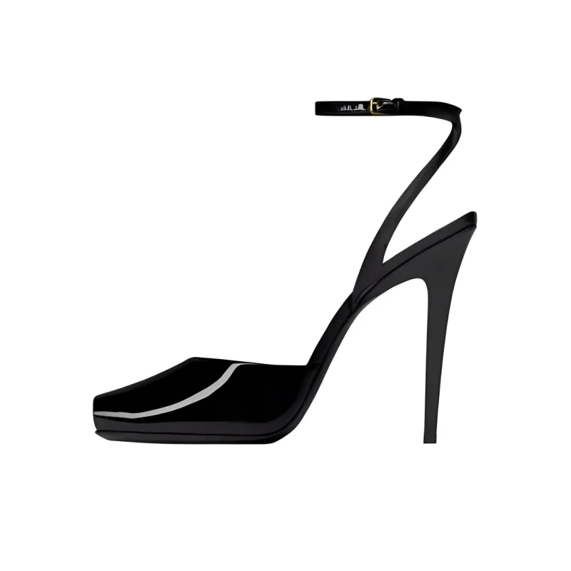 SAINT LAURENT Strap Sandals 11cm Women's Black-0