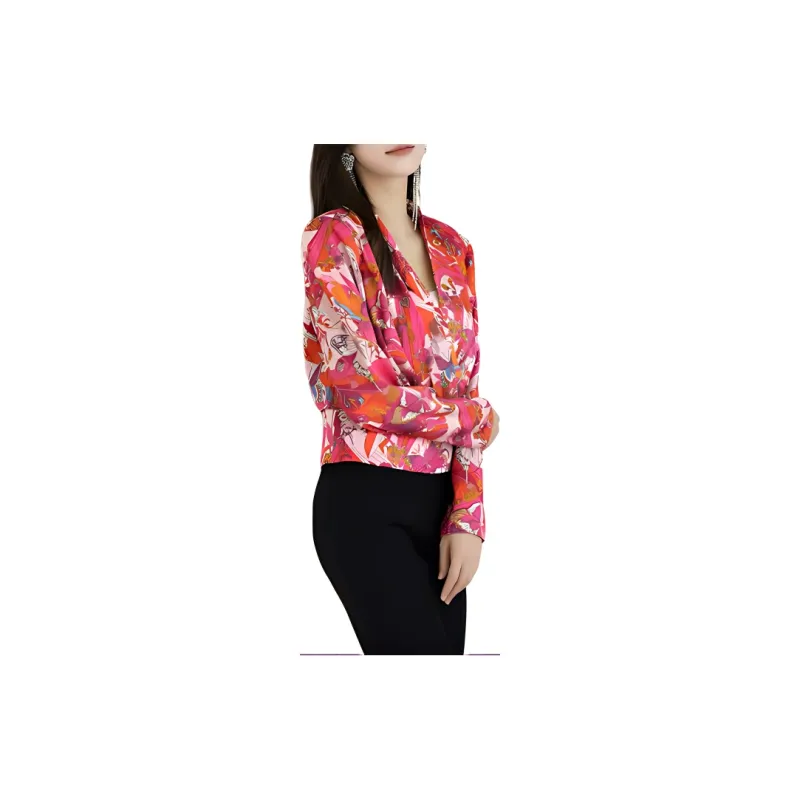BESIONIA FW24 Shirt Women's Red Pattern-2