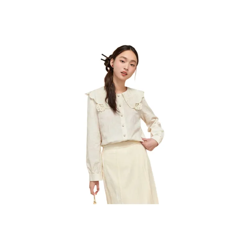 ZIHAN Shirt Women's Creamy White-2