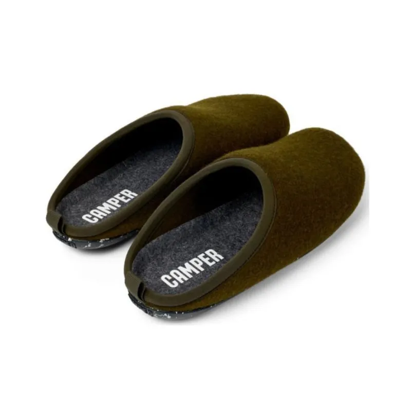 CAMPER Rubber Sole Abrasion Resistant Wrap toe Slippers Men's Green-4