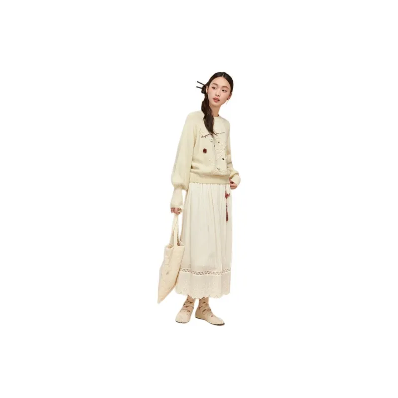 ZIHAN Sweater Women's Creamy White-1